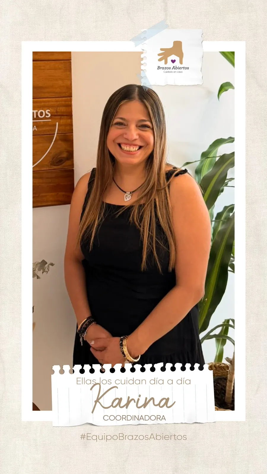 Karina, coordinadora de Brazos Abiertos