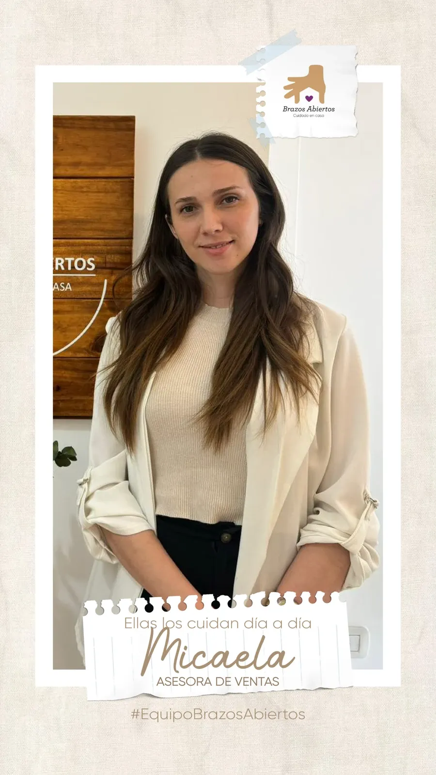 Micaela, asesora de Brazos Abiertos