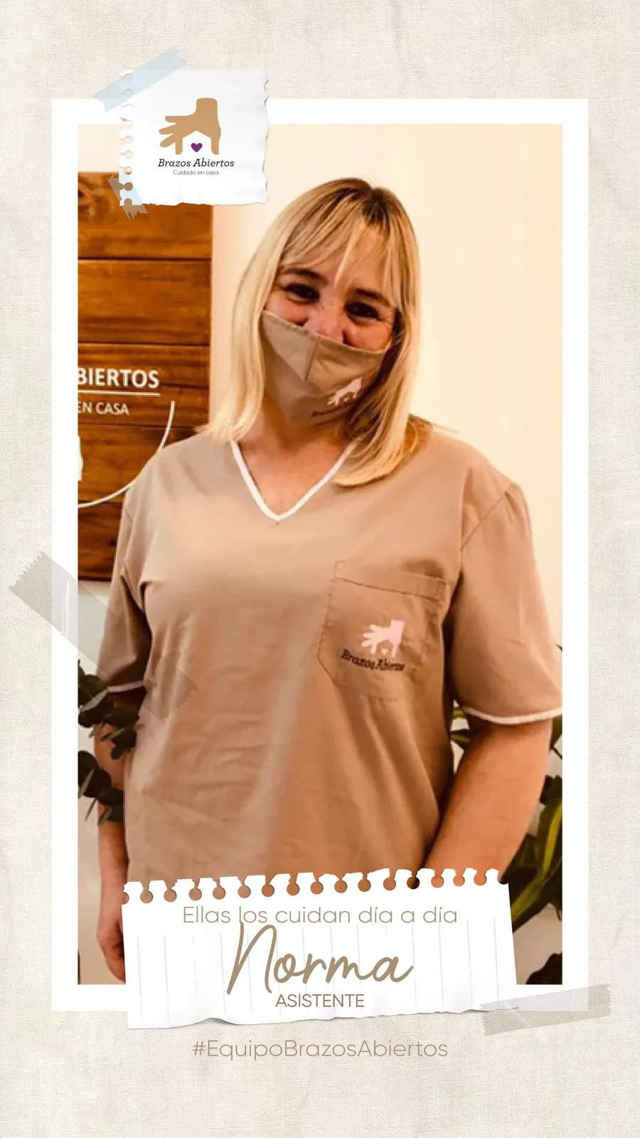 Norma, cuidadora asistente de Brazos Abiertos